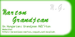 marton grandjean business card